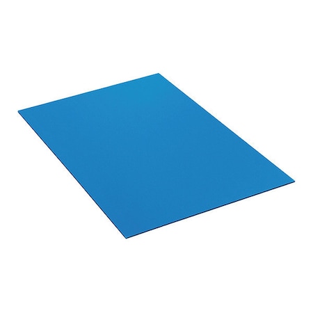 Partners Brand Plastic Corrugated Sheets, 40" x 48", Blue, 10/Bundle PCS4048BL