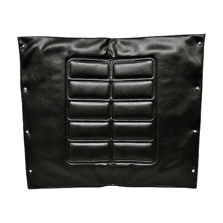 Alco Vinyl Flared Back UPH, 20"W, 8 Hole, Black 74538-A3