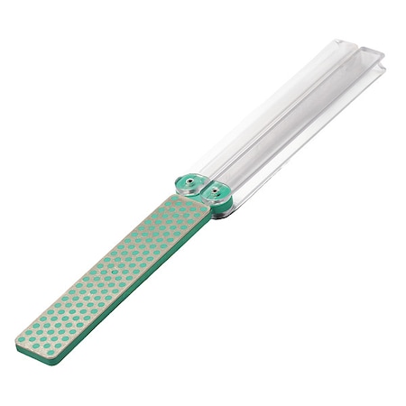 Dmt Single Grit Folding Sharpener, 4 1/3 in W, 7/8 in L, 3/16 in H, Diamond, Extra-Fine Grit, Green FWE
