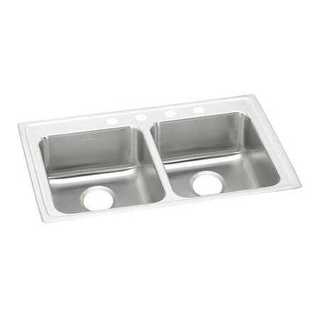 Elkay Gourmet 18G 37' X 22' X 5' Double Bowl TMt Kitchen Sink SS LRAD3722505