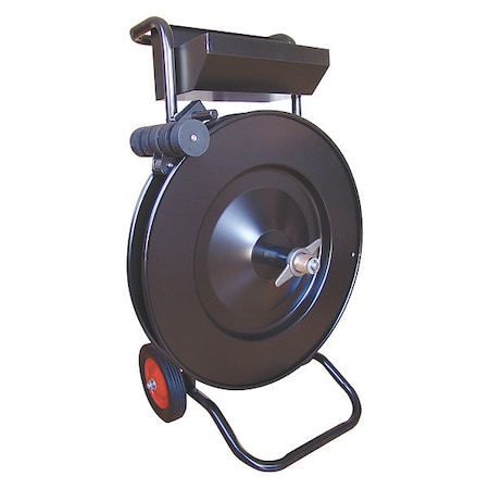 MIP Regular Duty Dispenser for Oscillated Wound Poly or Steel Strap, Wheel Diameter: 8 in MIP-6100