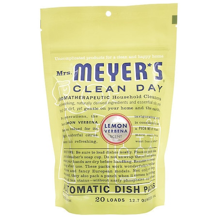 Mrs. Meyers Clean Day Clean Day Automatic Dish Packs, Lemon, PK6 374666