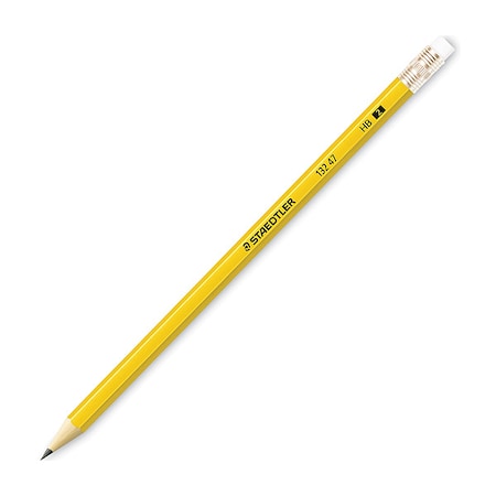 Staedtler Pencil, Eraser Included, Black, HB, PK144 13247C144A