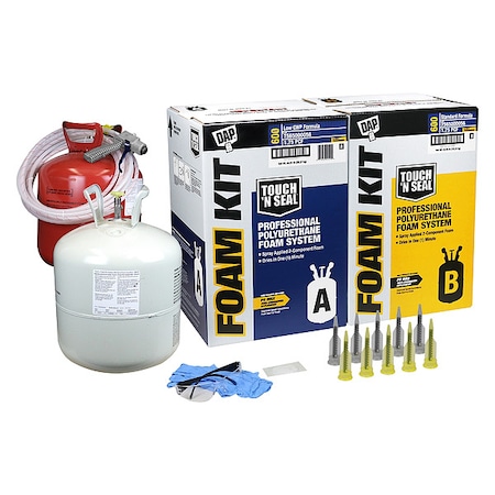 Touch 'N Seal Air Sealing Spray Foam Sealant Kit, 85.3 lb, Two Cylinders, Beige, 2 Component 7565000056