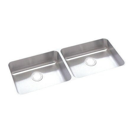 Elkay Gourmet 18G 45.75' X 18.25' X 4.875' 2Bwl UMt Kitchen Sink SS ELUHAD461850