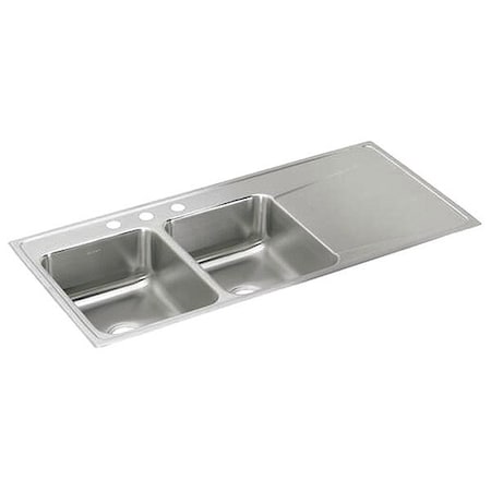 Elkay Gourmet 18G 48' X 22' X 7.625' 2Bwl TMt Kitchen Sink Lustertone ILR4822L5