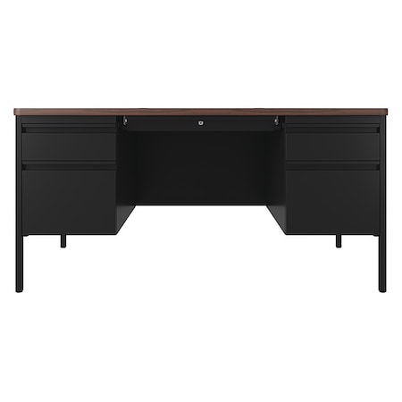 Hirsh Pedestal Desk Teachers Desk, 30 in D X 29 1/2 in H, 60 in W X 22654