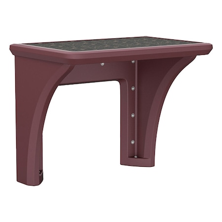 Cortech Wall-Mount Desk, 29 in H, Burgundy 7603BY