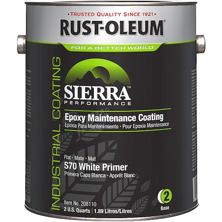 Rust-Oleum Primer, Water Base, 1 gal., White 208110