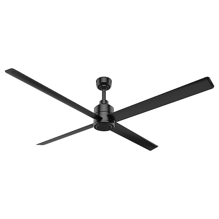 Hunter Commercial Ceiling Fan, 8 ft Blade Dia, 8 Speeds, 120V AC, Black Polypropylene 76286