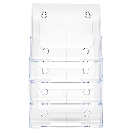 Deflecto Literature Rack, 13.58" H, Clear 77441