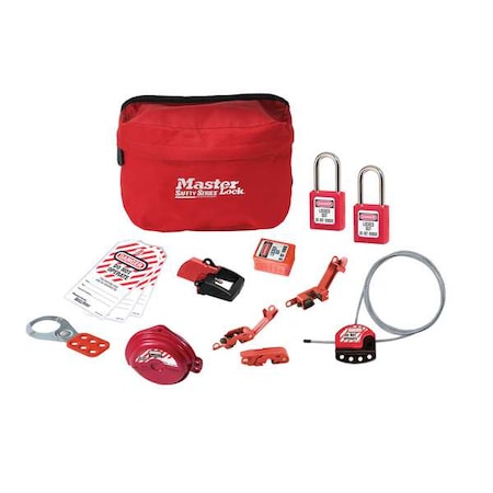 Master Lock Valve/Electrical Kit, Red, Cloth Case S1010VE410KA