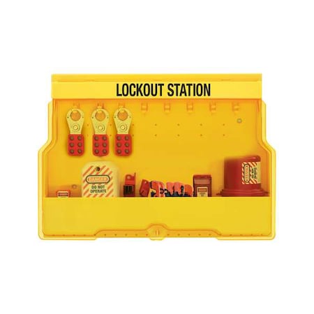 Master Lock Lockout Station, Fasteners, Yellow S1850EPRE