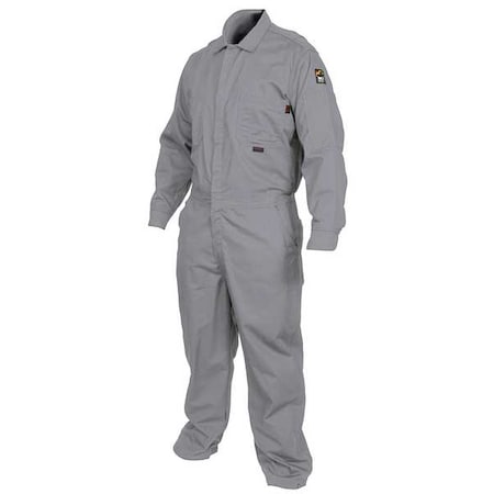Mcr Safety Coverall, 8.7 cal/sq cm ATPV, L, MaxComfort(TM), Snap Closure, Zipper Closure CCMGL