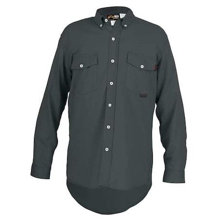 Mcr Safety Men's FR Long Sleeve Shirt, 8.7 cal/sq cm, L, Max Comfort(TM) S1GLT