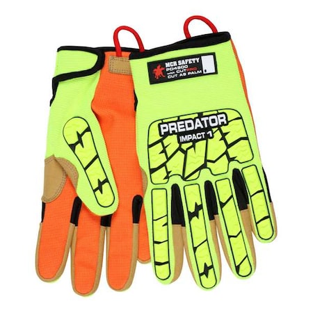 Predator Mechanics Gloves, Cut Level A9 , Polyurethane , Grid , XL 1 PR PD4900XL