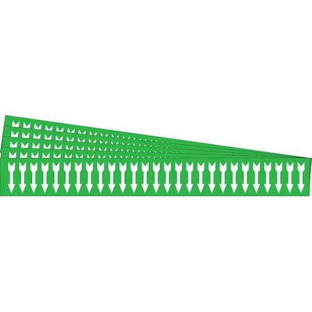 Brady Pipe Marker, Adhesive, White, (Arrow), PK5, 91884-PK 91884-PK
