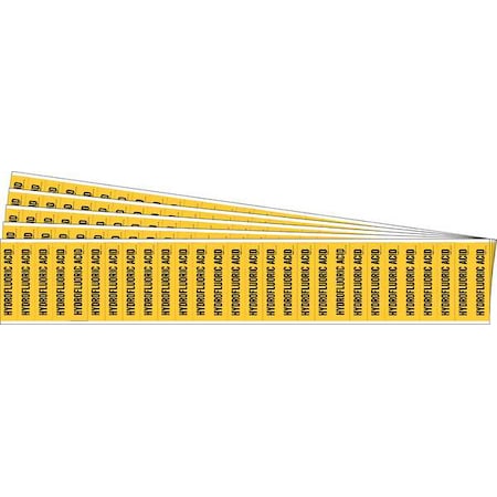 Brady Pipe Marker, Black, Hydrofluoric Acid, PK5 91939-PK