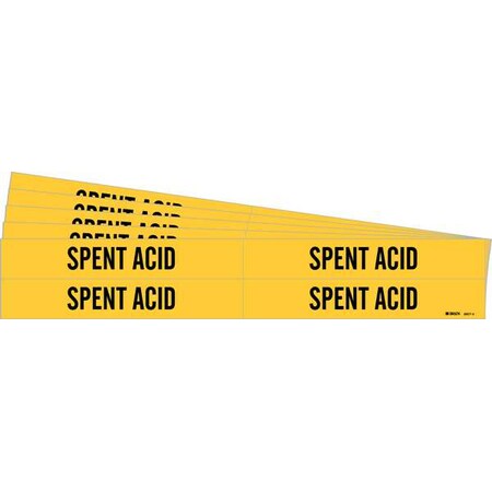 Brady Pipe Marker, Black, Spent Acid, PK5, 8807-4-PK 8807-4-PK