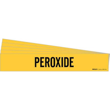 Brady Pipe Marker, Adhesive, Black, Peroxide, PK5, 8796-1HV-PK 8796-1HV-PK