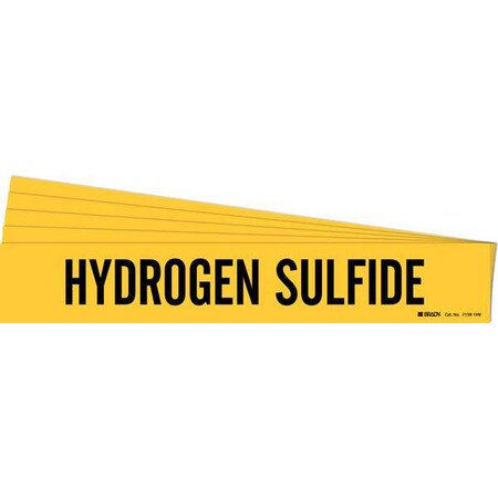 Brady Pipe Marker, Black, Hydrogen Sulfide, PK5, 7159-1HV-PK 7159-1HV-PK