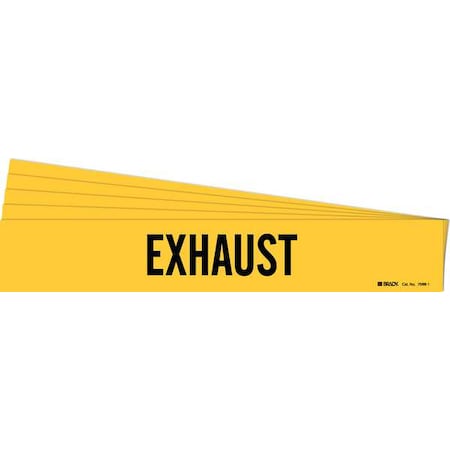 Brady Pipe Marker, Adhesive, Black, Exhaust, PK5, 7098-1-PK 7098-1-PK