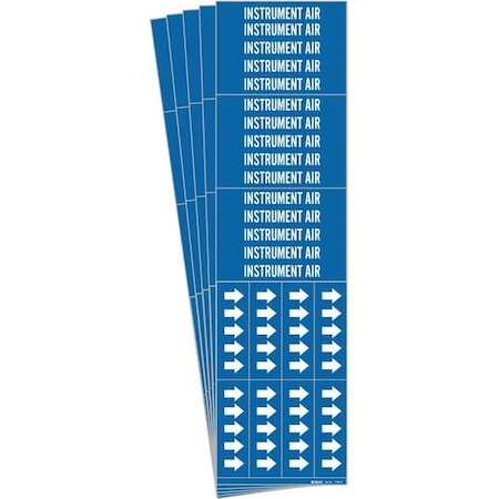 Brady Pipe Marker, White, Instrument Air, PK5, 7168-3C-PK 7168-3C-PK