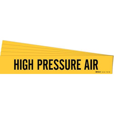 Brady Pipe Marker, Black, High Pressure Air, PK5, 7135-1HV-PK 7135-1HV-PK