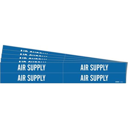 Brady Pipe Marker, White, Air Supply, PK5, 7010-4-PK 7010-4-PK