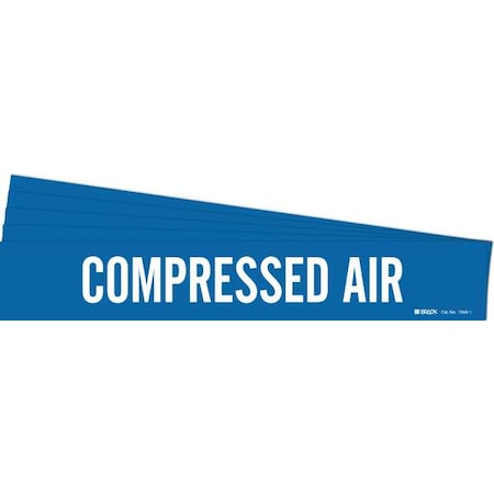 Brady Pipe Marker, White, Compressed Air, PK5, 7060-1-PK 7060-1-PK
