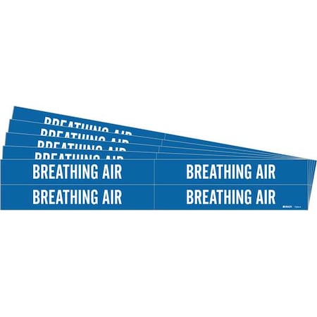 Brady Pipe Marker, White, Breathing Air, PK5, 7334-4-PK 7334-4-PK