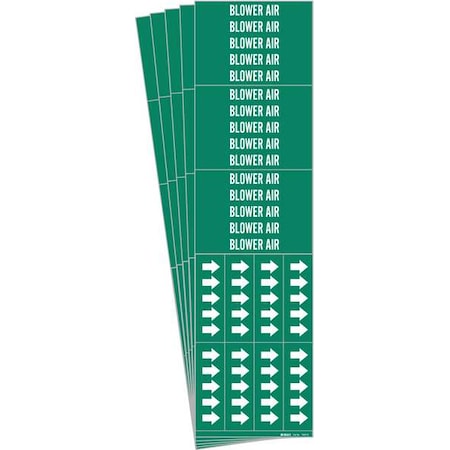 Brady Pipe Marker, White, Blower Air, PK5, 7029-3C-PK 7029-3C-PK