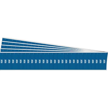 Brady Pipe Marker, Adhesive, White, Vent, PK5, 109849-PK 109849-PK