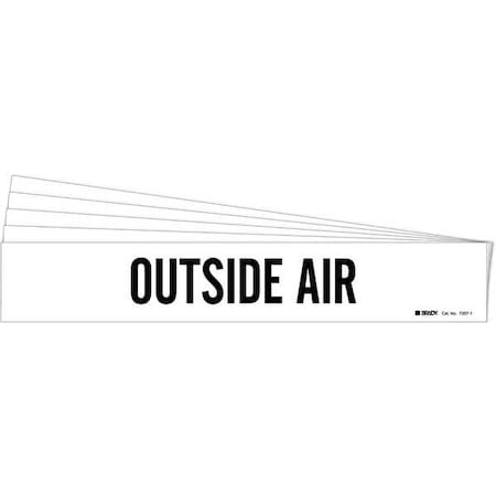 Brady Pipe Marker, Black, Outside Air, PK5, 7207-1-PK 7207-1-PK