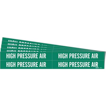 Brady Pipe Marker, White, High Pressure Air, PK5, 7136-4-PK 7136-4-PK