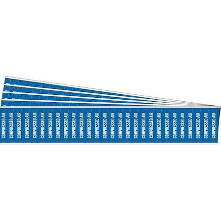 Brady Pipe Marker, White, Compressed Air, PK5, 91917-PK 91917-PK