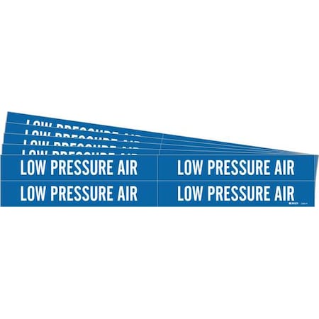 Brady Pipe Marker, White, Low Pressure Air, PK5, 7385-4-PK 7385-4-PK