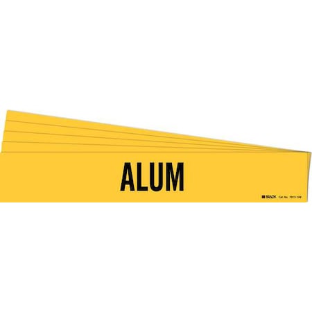 Brady Pipe Marker, Adhesive, Black, Alum, PK5, 7013-1HV-PK 7013-1HV-PK