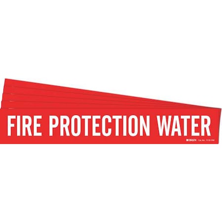 Brady Pipe Marker, Fire Protection Water, PK5, 7110-1HV-PK 7110-1HV-PK