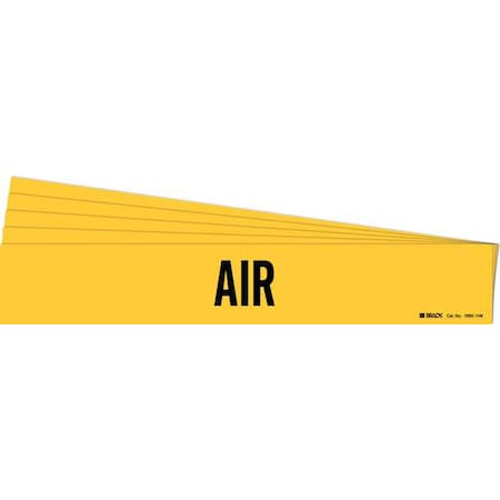 Brady Pipe Marker, Adhesive, Black, Air, PK5, 7005-1HV-PK 7005-1HV-PK