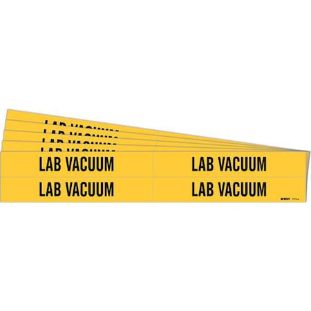 Brady Pipe Marker, Black, Lab Vacuum, PK5, 7171-4-PK 7171-4-PK