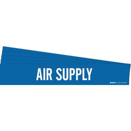 Brady Pipe Marker, White, Air Supply, PK5, 7010-1HV-PK 7010-1HV-PK