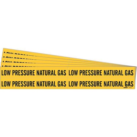 Brady Pipe Marker, Low Pressure Natural Gas, PK5, 7177-4-PK 7177-4-PK