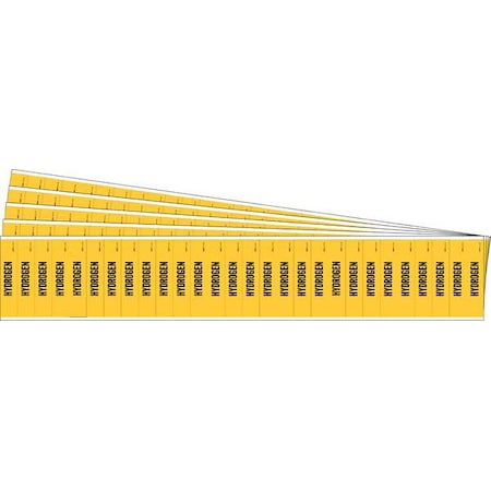 Brady Pipe Marker, Adhesive, Black, Hydrogen, PK5, 91940-PK 91940-PK