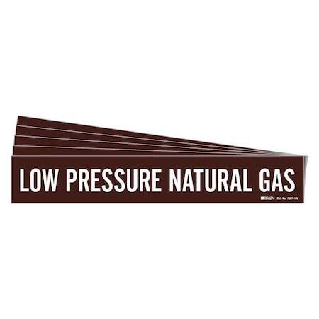 Brady Pipe Marker, Low Pressure Natural Gas, PK5, 7387-1HV-PK 7387-1HV-PK
