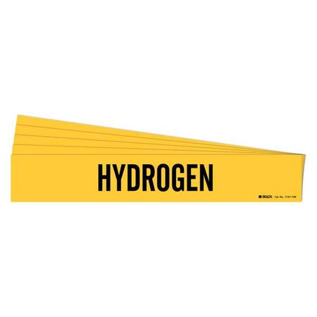 Brady Pipe Marker, Adhesive, Black, Hydrogen, PK5, 7157-1HV-PK 7157-1HV-PK