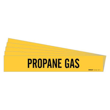 Brady Pipe Marker, Black, Propane Gas, PK5, 7227-1-PK 7227-1-PK