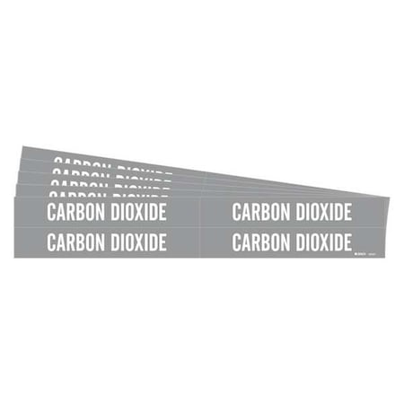 Brady Pipe Marker, White, Carbon Dioxide, PK5, 90307-PK 90307-PK