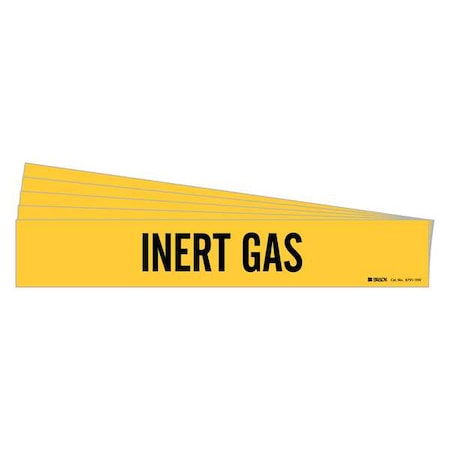 Brady Pipe Marker, Adhesive, Black, Inert Gas, PK5, 8791-1HV-PK 8791-1HV-PK