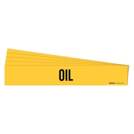 Brady Pipe Marker, Adhesive, Black, Oil, PK5, 7204-1-PK 7204-1-PK